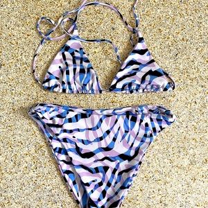 Skatie Swim Ella top, Salty bottom